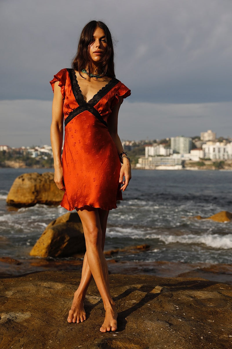 I Remember Everything Silk Jacquard Mini Dress