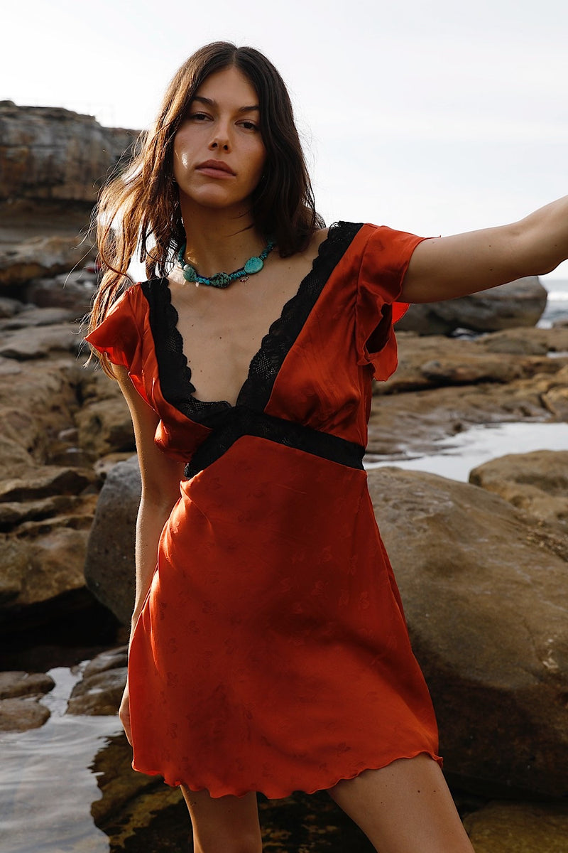 I Remember Everything Silk Jacquard Mini Dress