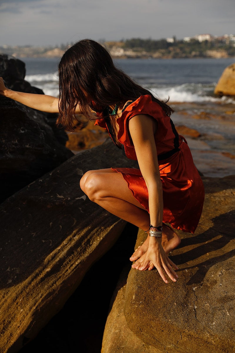 I Remember Everything Silk Jacquard Mini Dress