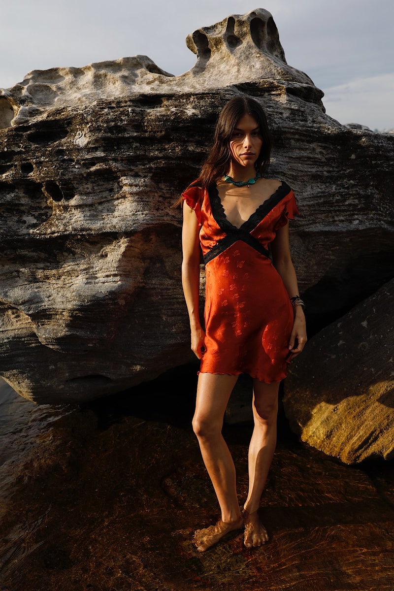 I Remember Everything Silk Jacquard Mini Dress