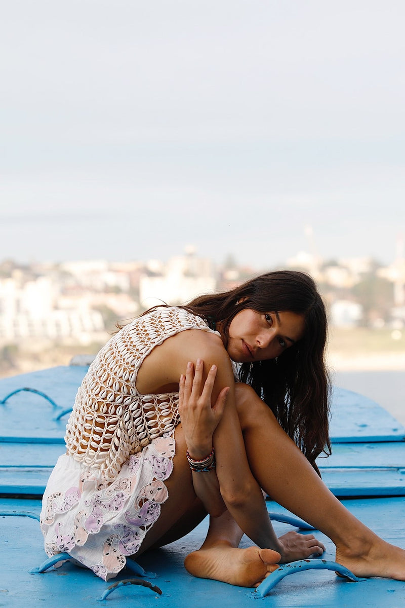 Come Softly to Me Cotton Mini Skirt