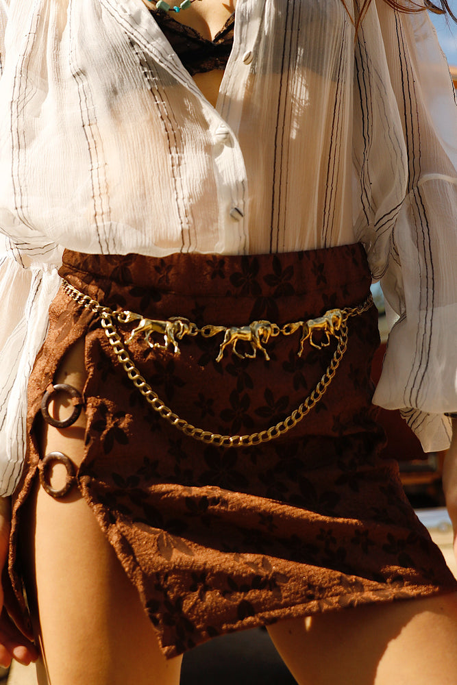 Horse Brass Chain Belt