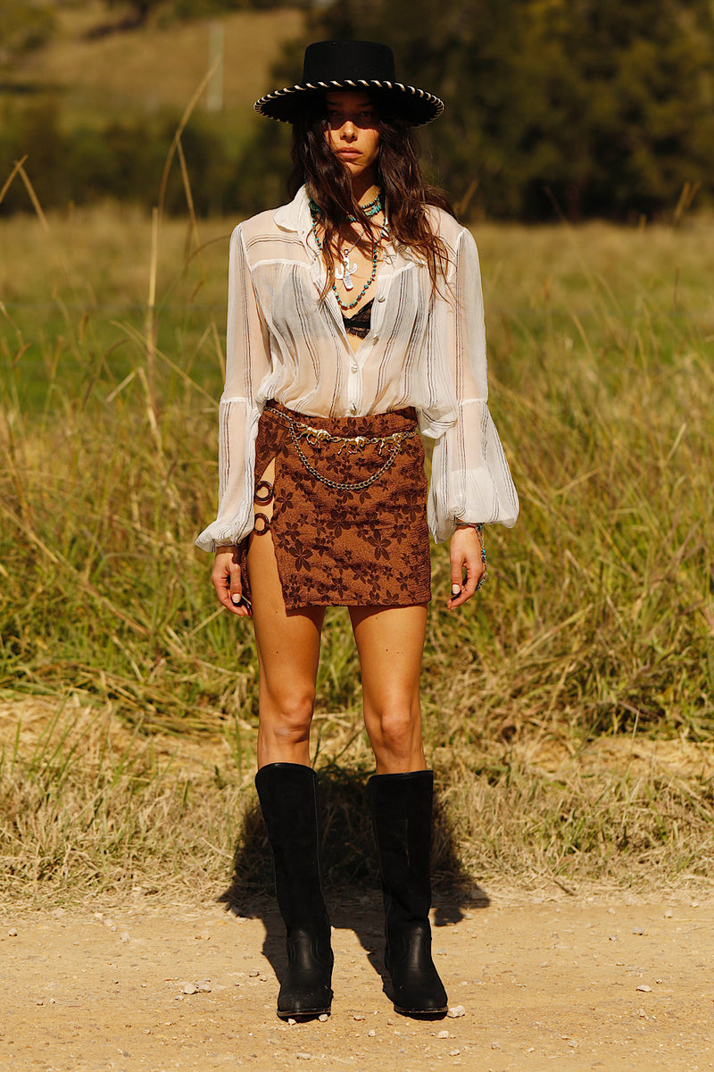 Dark Star Tall Leather & Suede Boots - Black