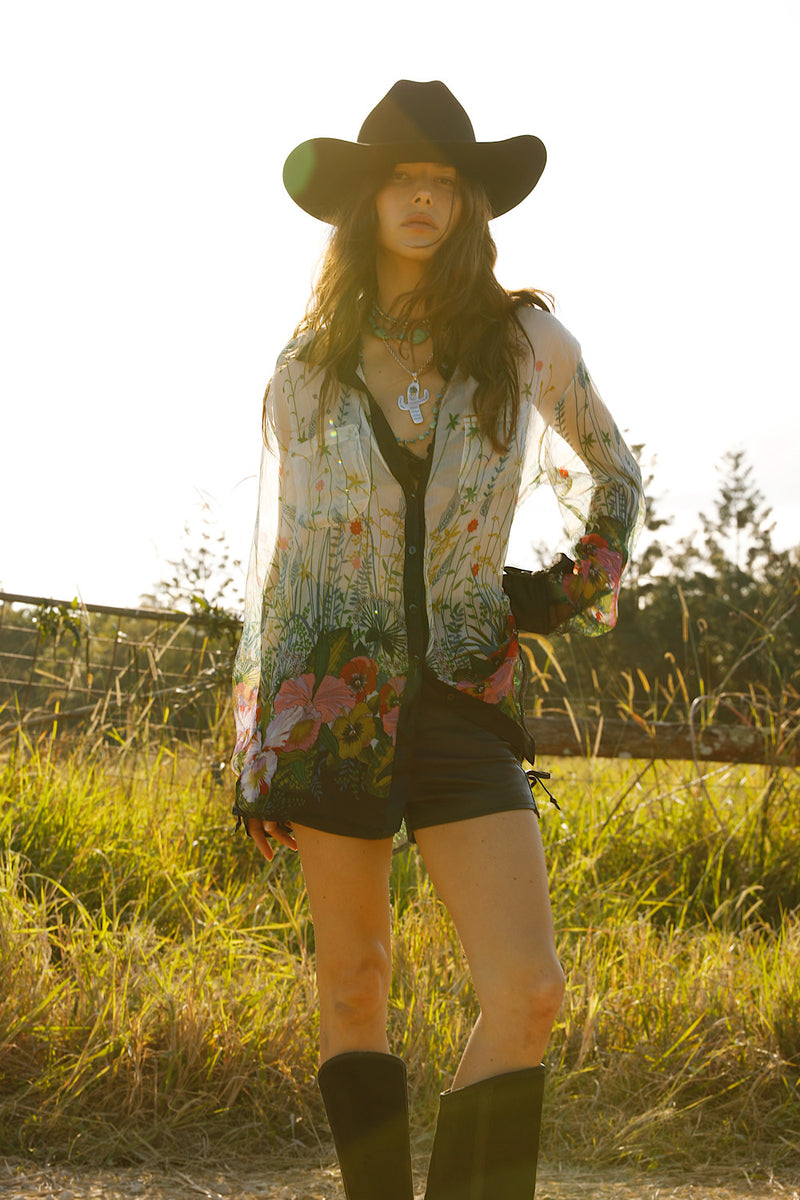 Easy On The Eyes Silk Shirt