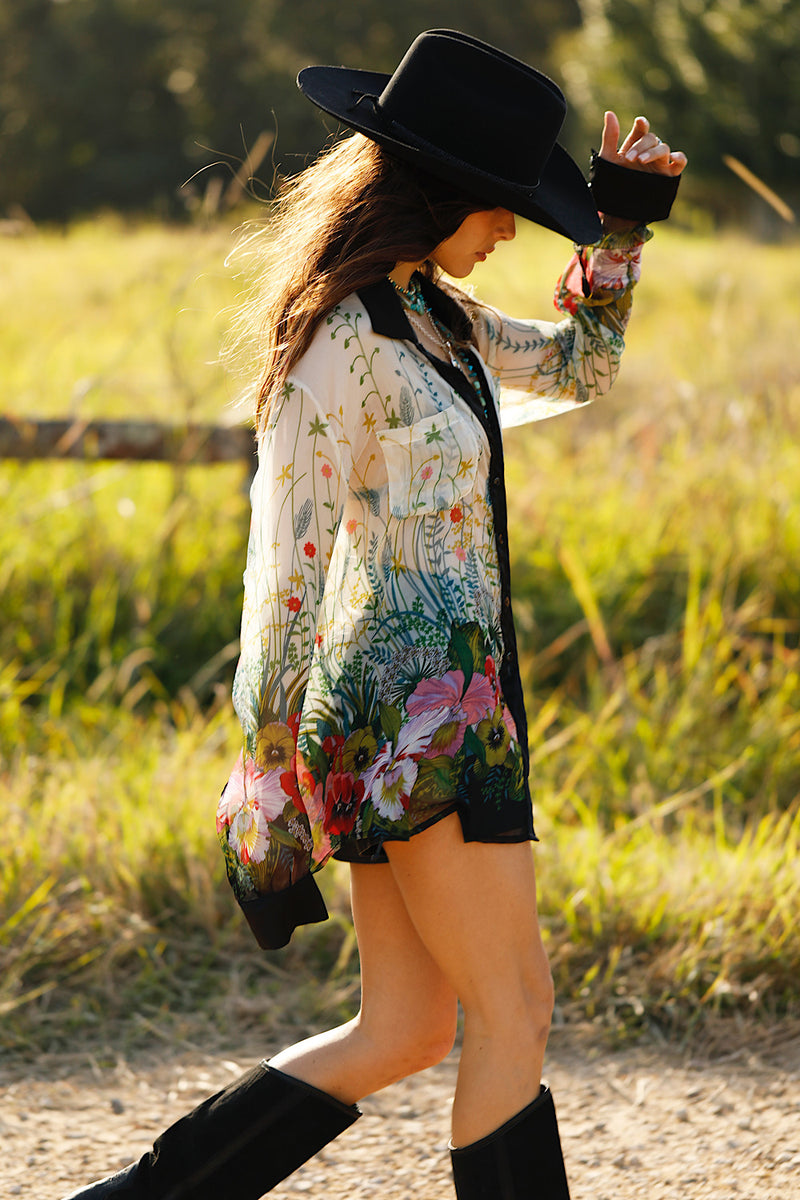 Easy On The Eyes Silk Shirt
