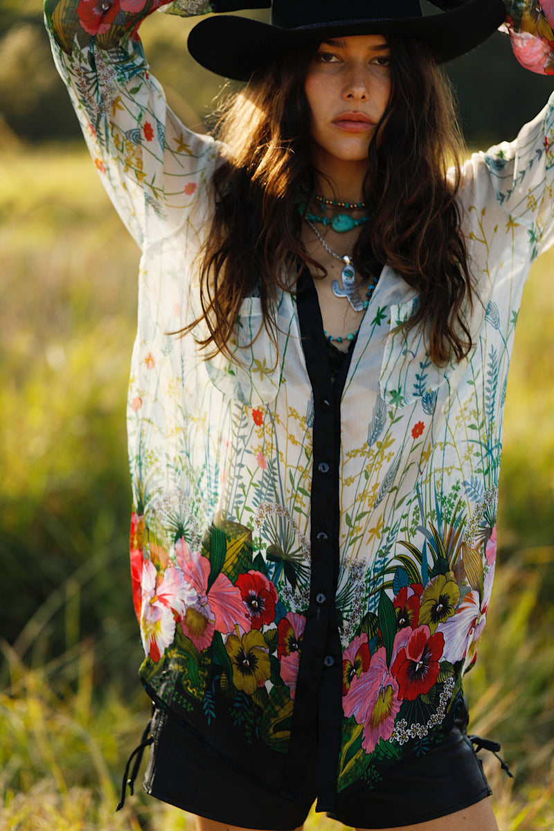 Easy On The Eyes Silk Shirt
