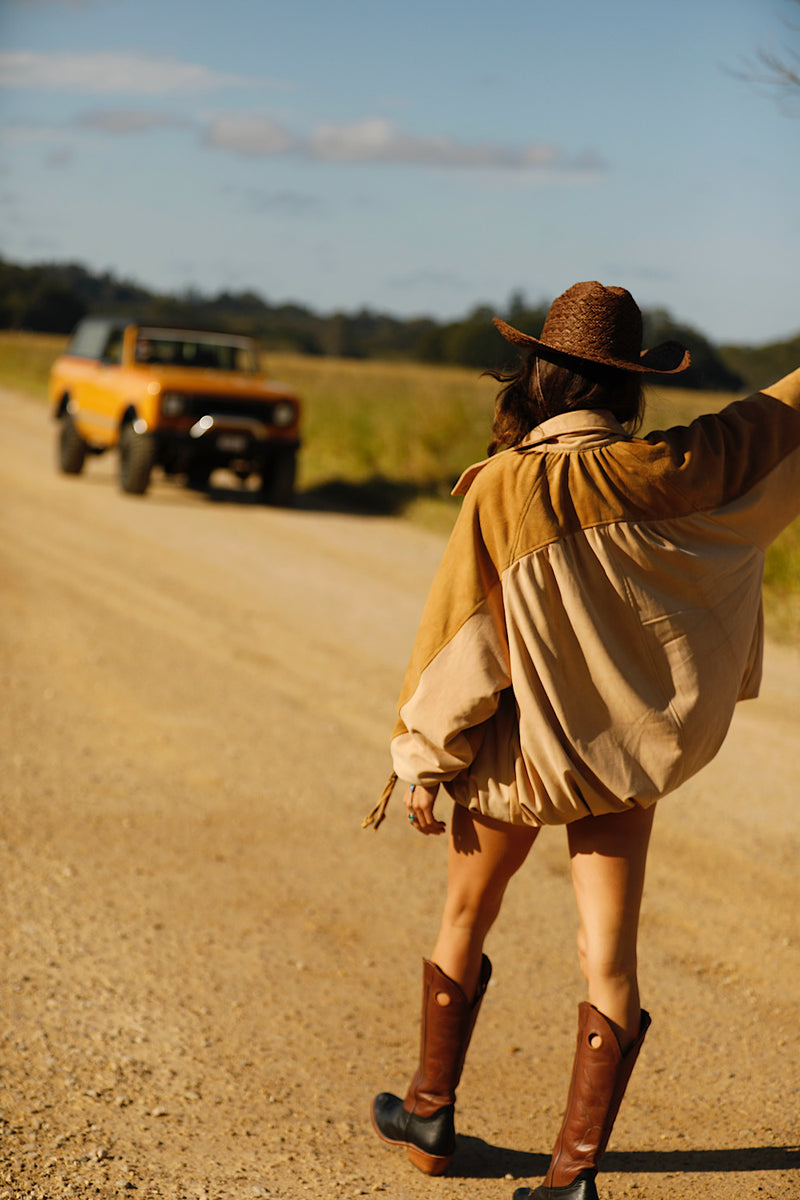 Canyon Ride Suede SlouchBomber Jacket
