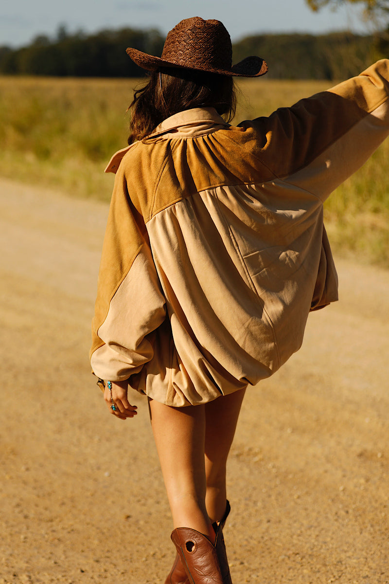 Canyon Ride Suede SlouchBomber Jacket