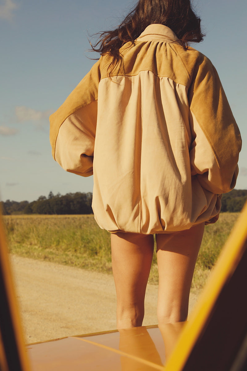 Canyon Ride Suede SlouchBomber Jacket