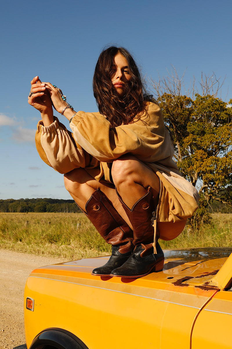 Canyon Ride Suede SlouchBomber Jacket