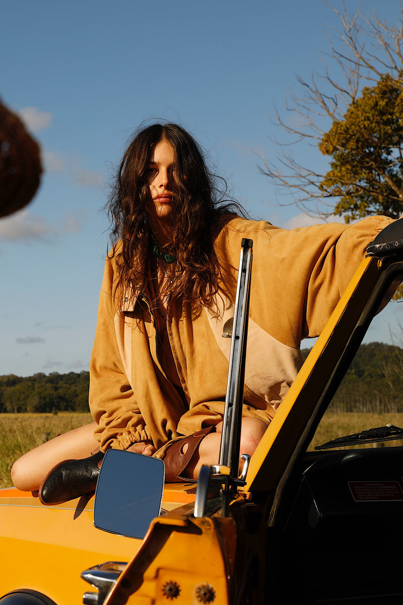 Canyon Ride Suede SlouchBomber Jacket