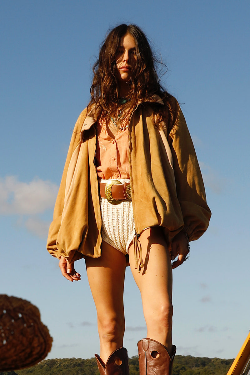 Canyon Ride Suede SlouchBomber Jacket