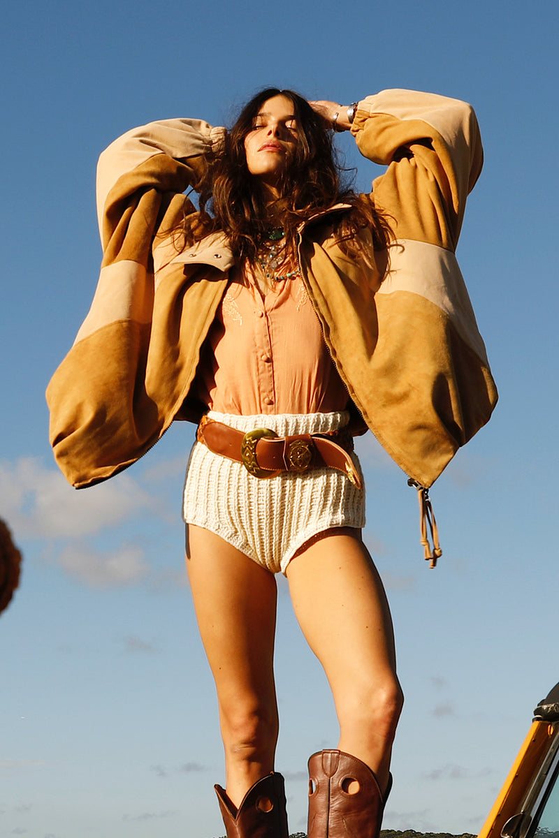 Canyon Ride Suede SlouchBomber Jacket