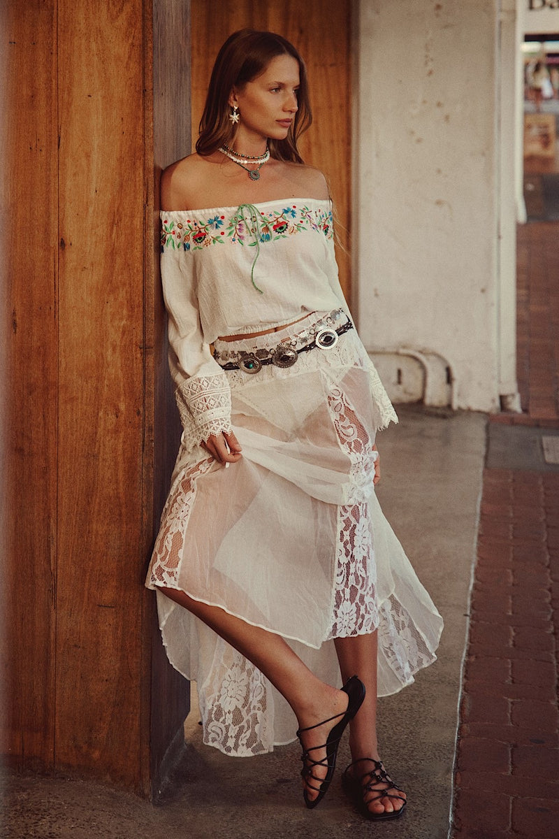 Sweet Marie Embroidered Folk Blouse