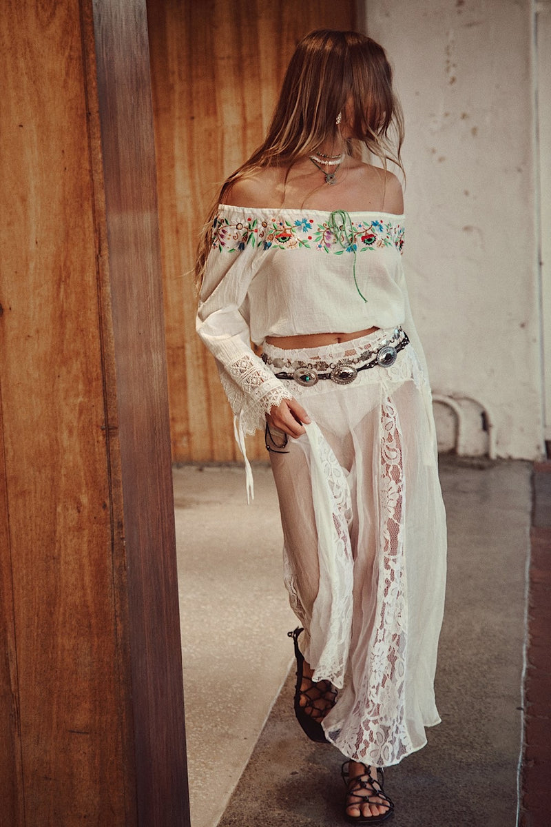 Sweet Marie Embroidered Folk Blouse