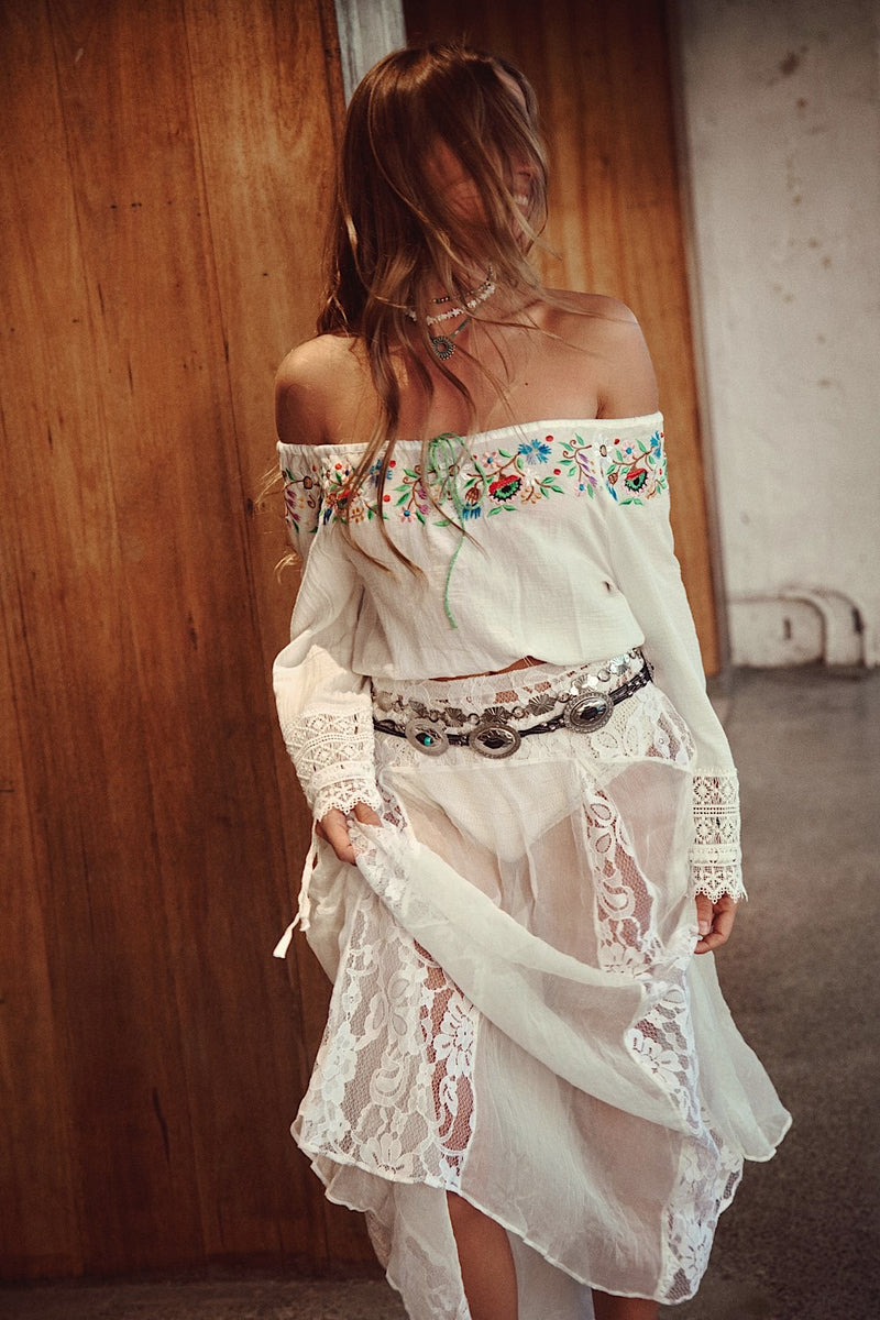 Sweet Marie Embroidered Folk Blouse