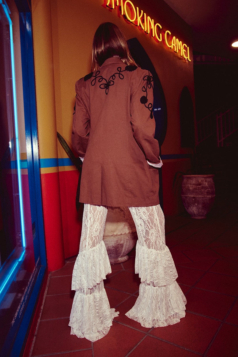 Sister Moon Ruffle Lace Flares