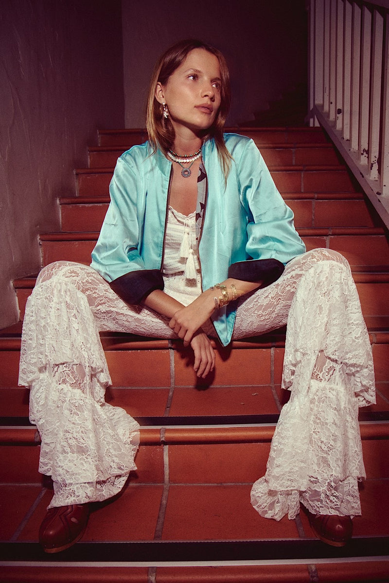 Sister Moon Ruffle Lace Flares