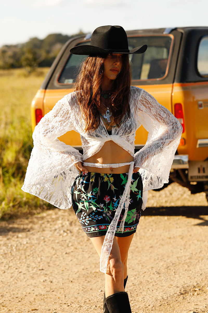 Lady Day Silk Mini Skirt - Taormina