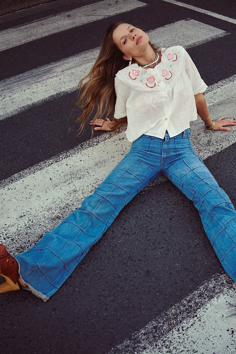 Arabella Cotton Embroidered Blouse