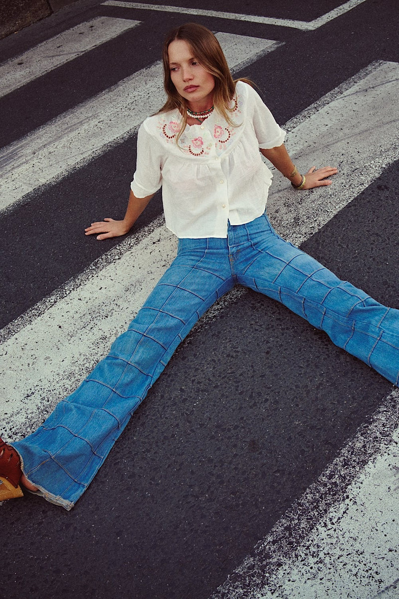 Arabella Cotton Embroidered Blouse