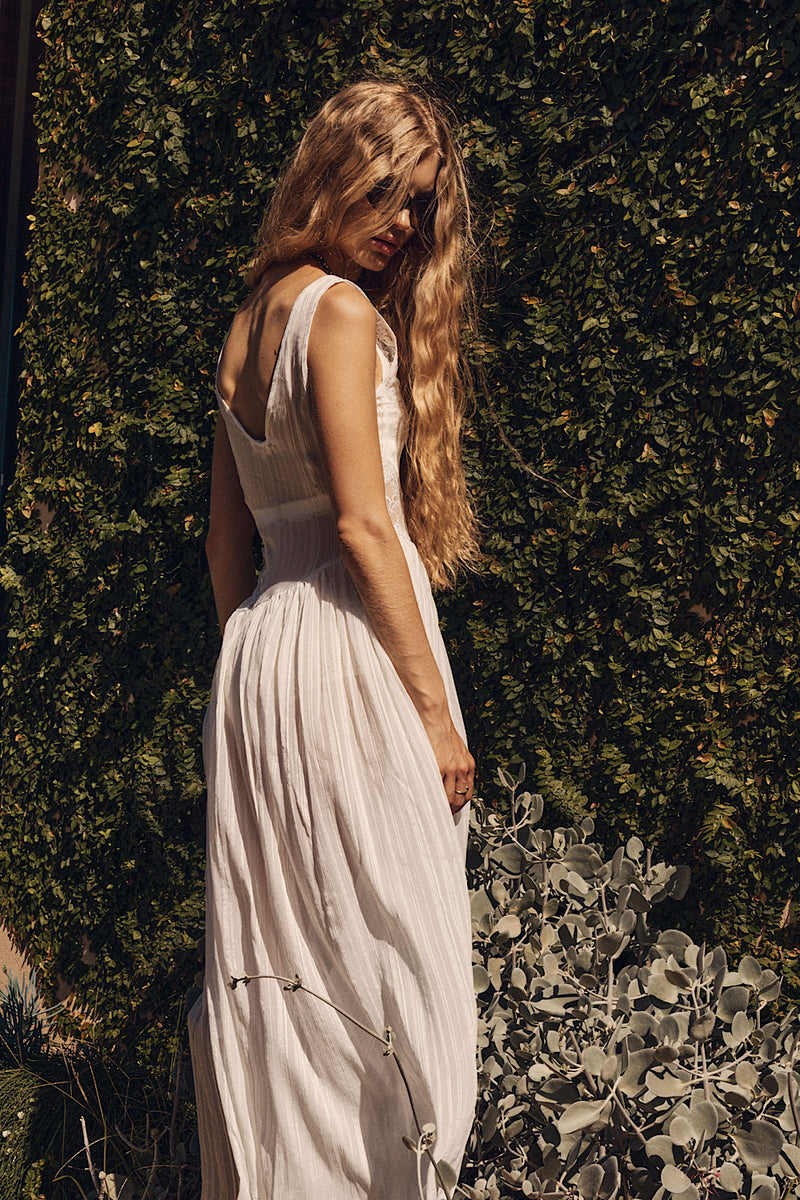 Take My Breath Away Silk Dress - White