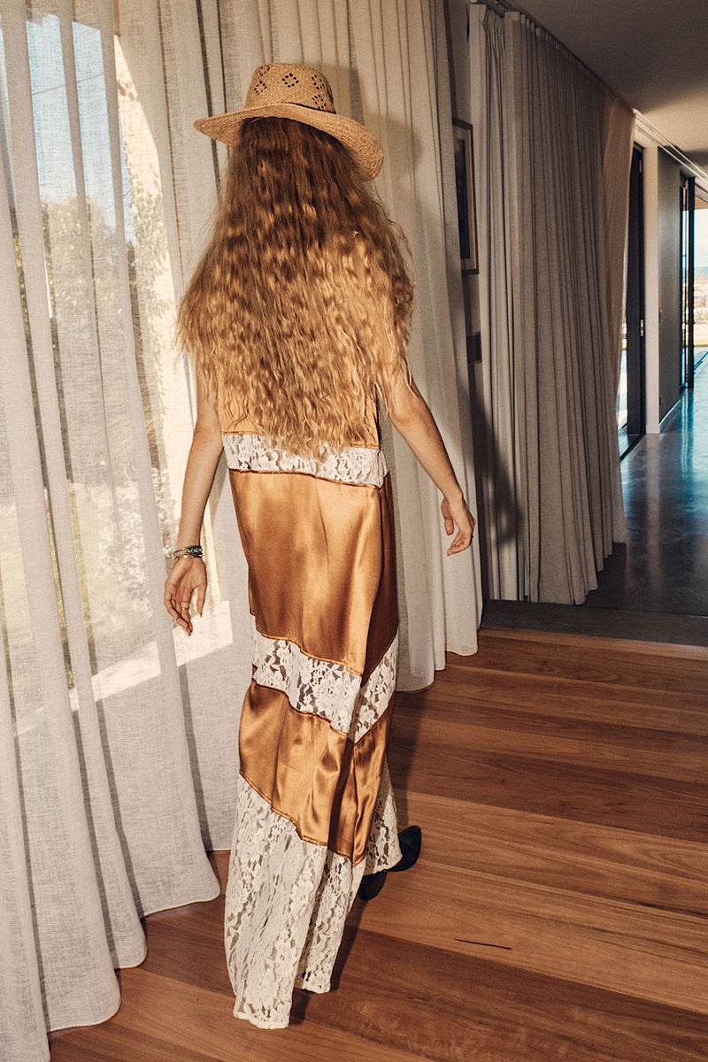 Valley Song Silk + Lace Slip Dress