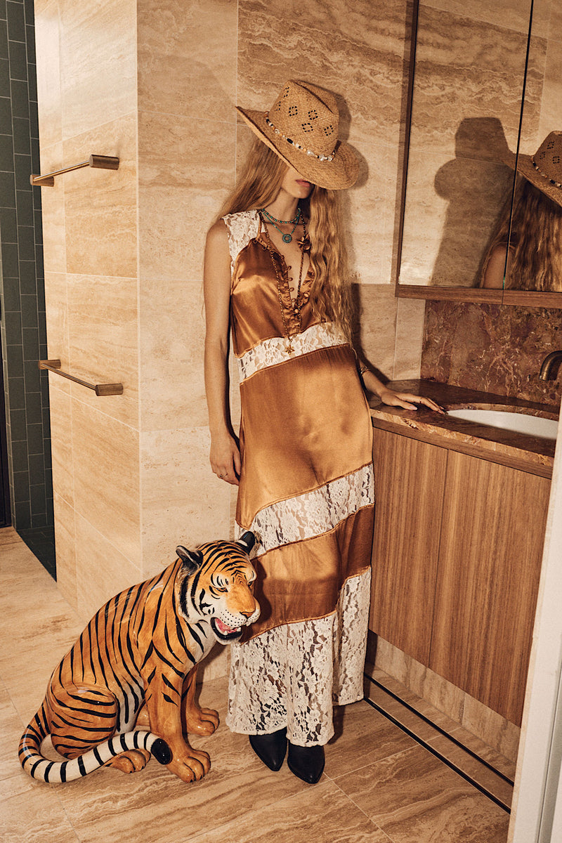 Valley Song Silk + Lace Slip Dress