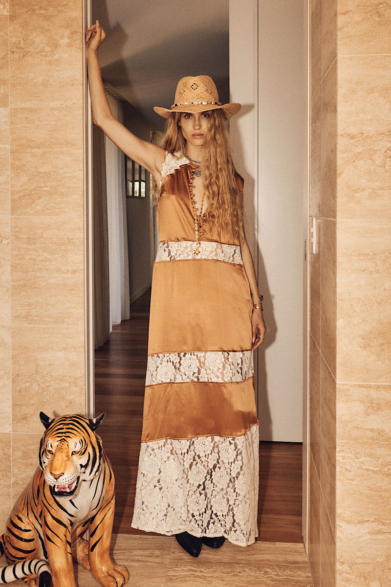 Valley Song Silk + Lace Slip Dress