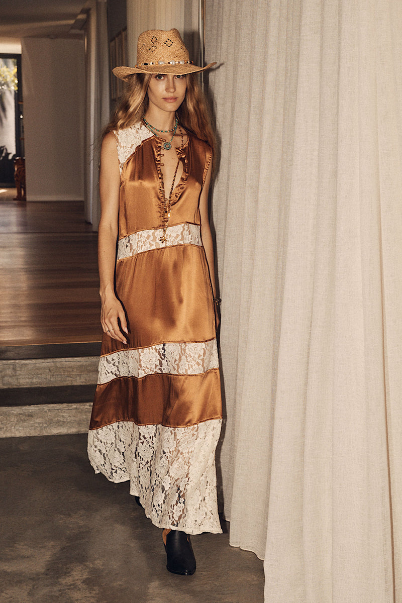 Valley Song Silk + Lace Slip Dress