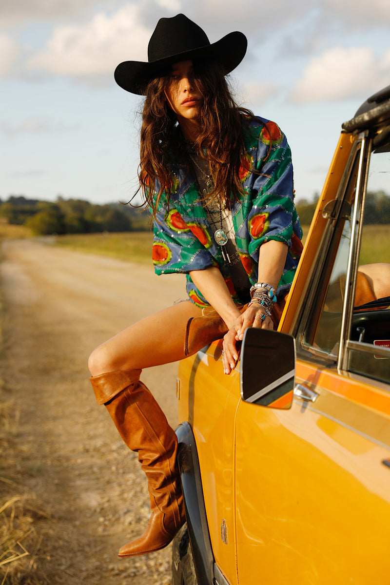 The Rover Tall Leather Slouch Boots - Brown