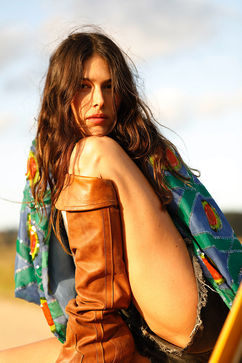 The Rover Tall Leather Slouch Boots - Brown