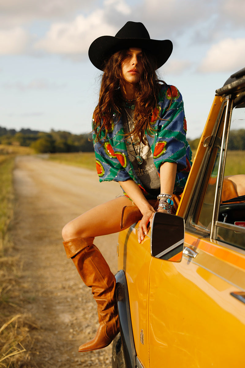 The Rover Tall Leather Slouch Boots - Brown