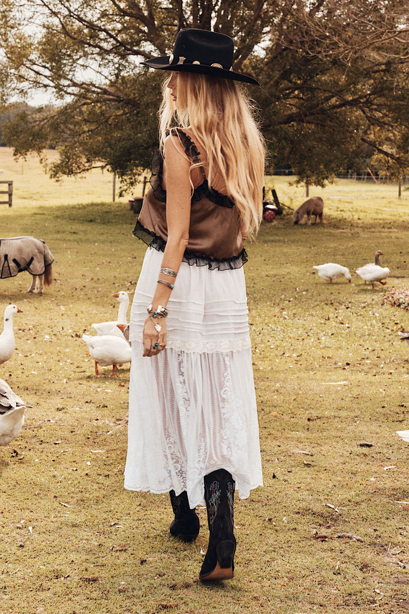 Heaven Knows Silk + Lace Camisole