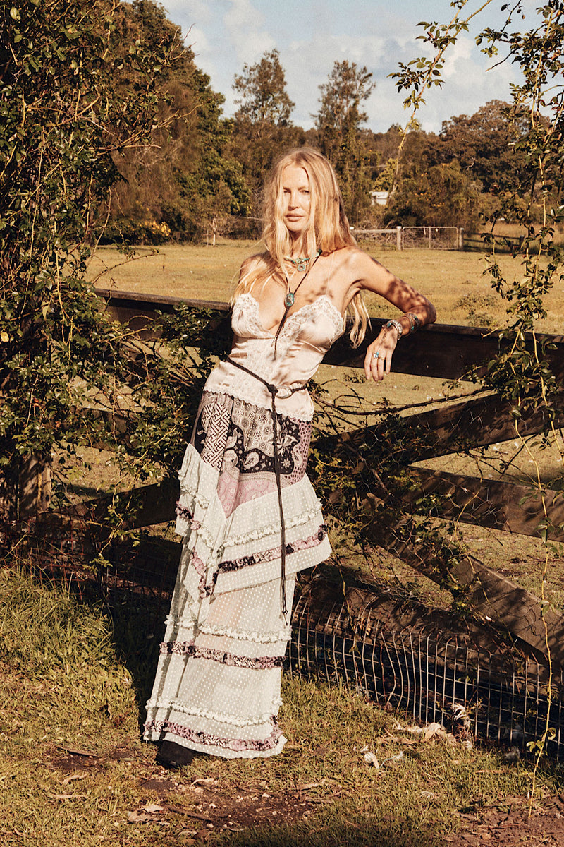 Come Wander With Me Silk Satin + Lace Camisole