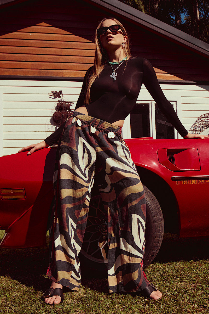 Rock Me On The Water Linen Pants - Driftwood