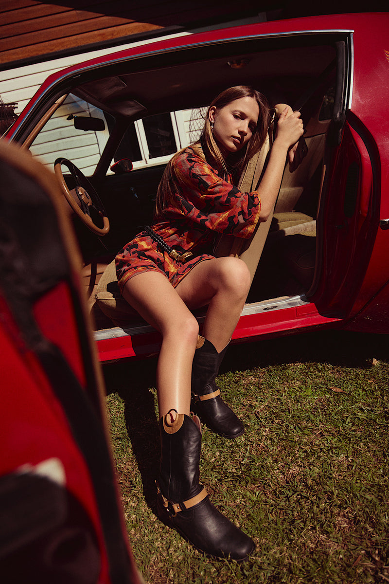 Old Man Canyon Oversized T-Shirt Dress - Sundown