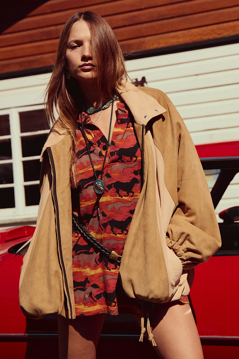Old Man Canyon Oversized T-Shirt Dress - Sundown