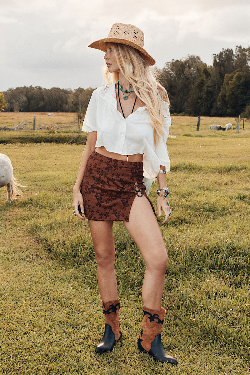 Arabella Cotton Embroidered Blouse