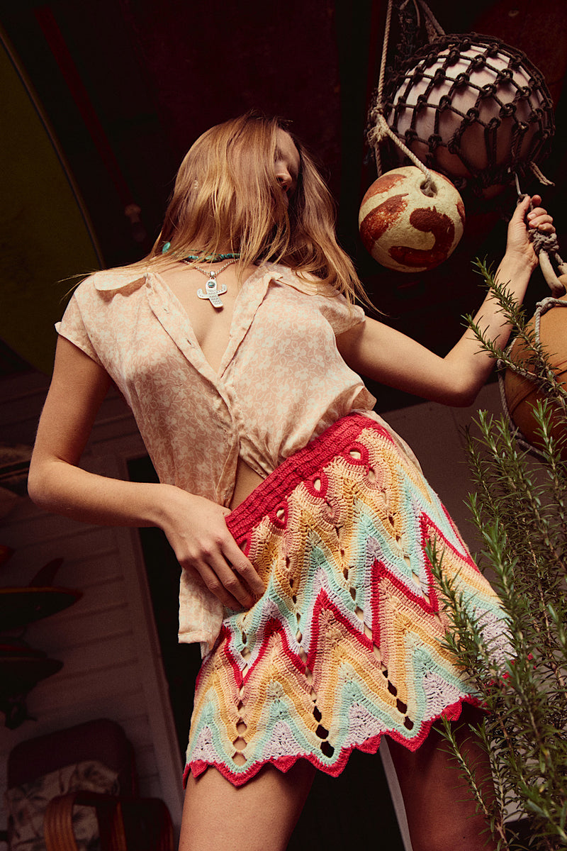 Summer Breeze Silk Blouse - Pink Floral