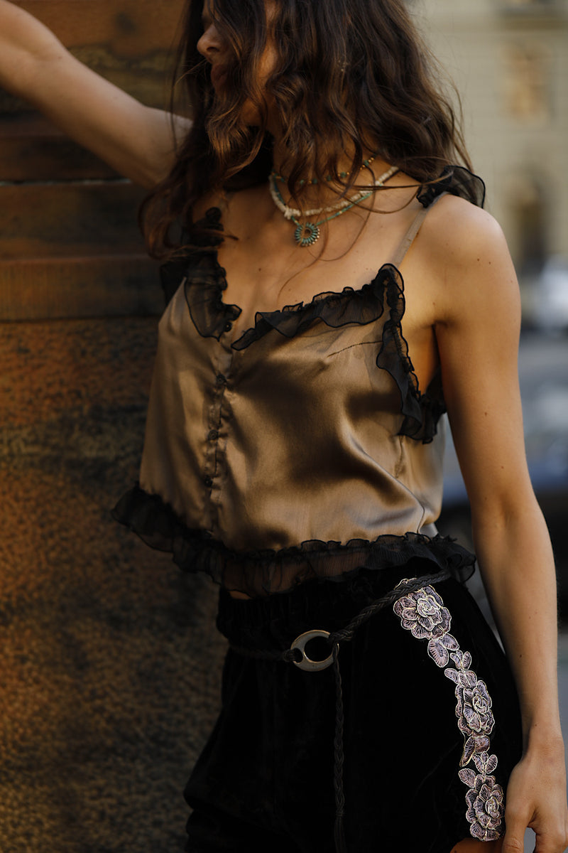 Heaven Knows Silk + Lace Camisole