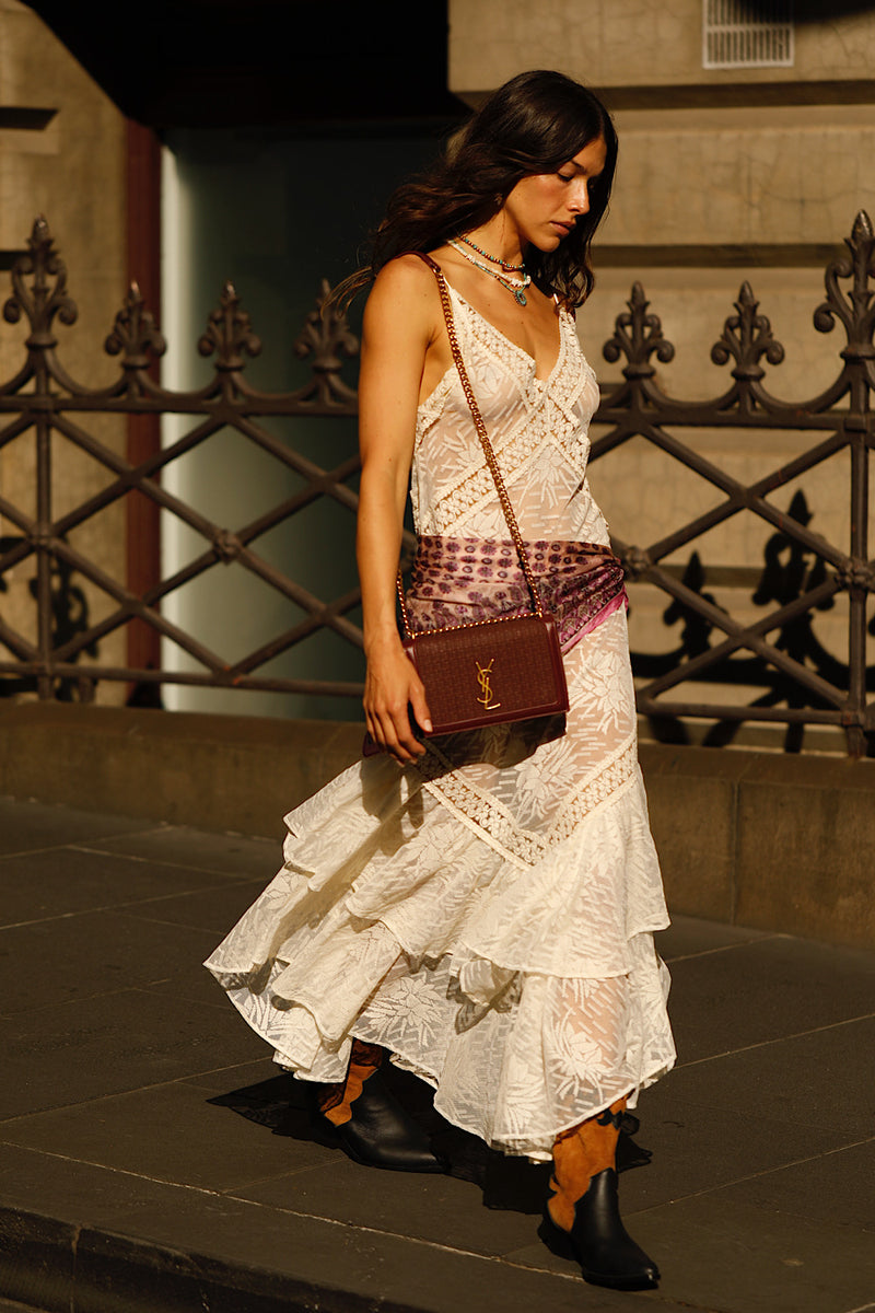 Come Alive Backless Maxi Dress - Lace