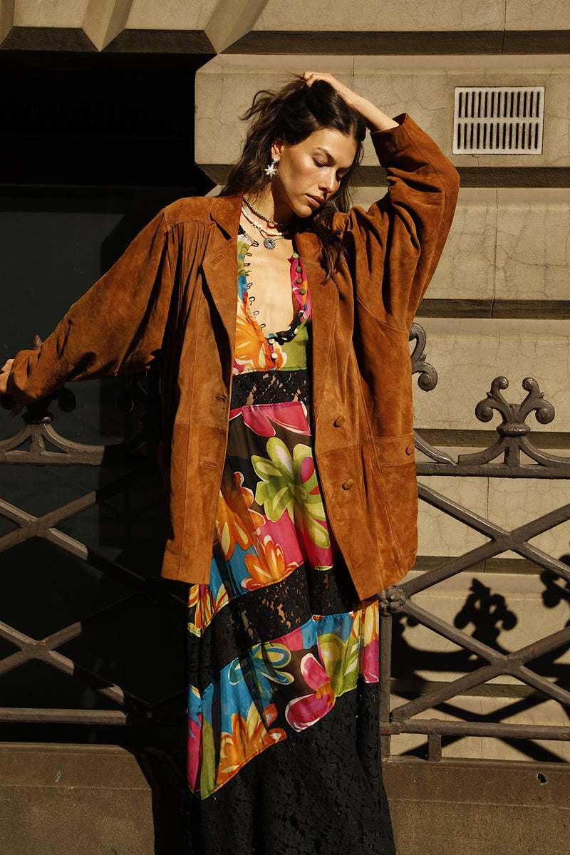 Sunshine of Your Love Silk + Lace Dress