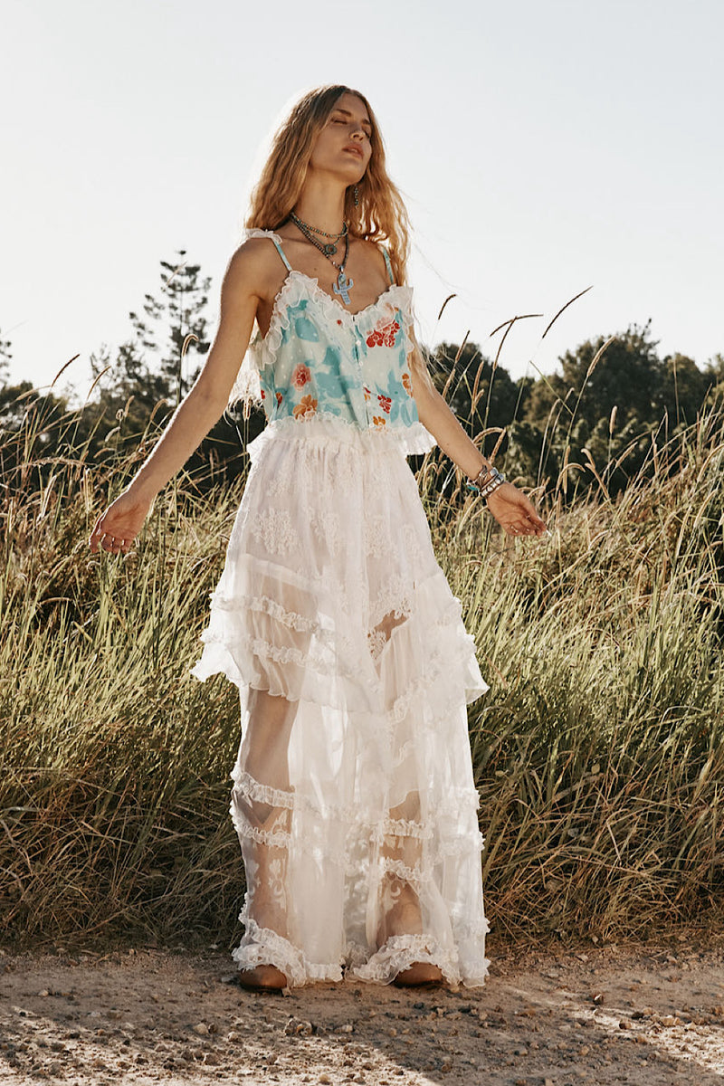 Blooming Day Silk + Lace Camisole