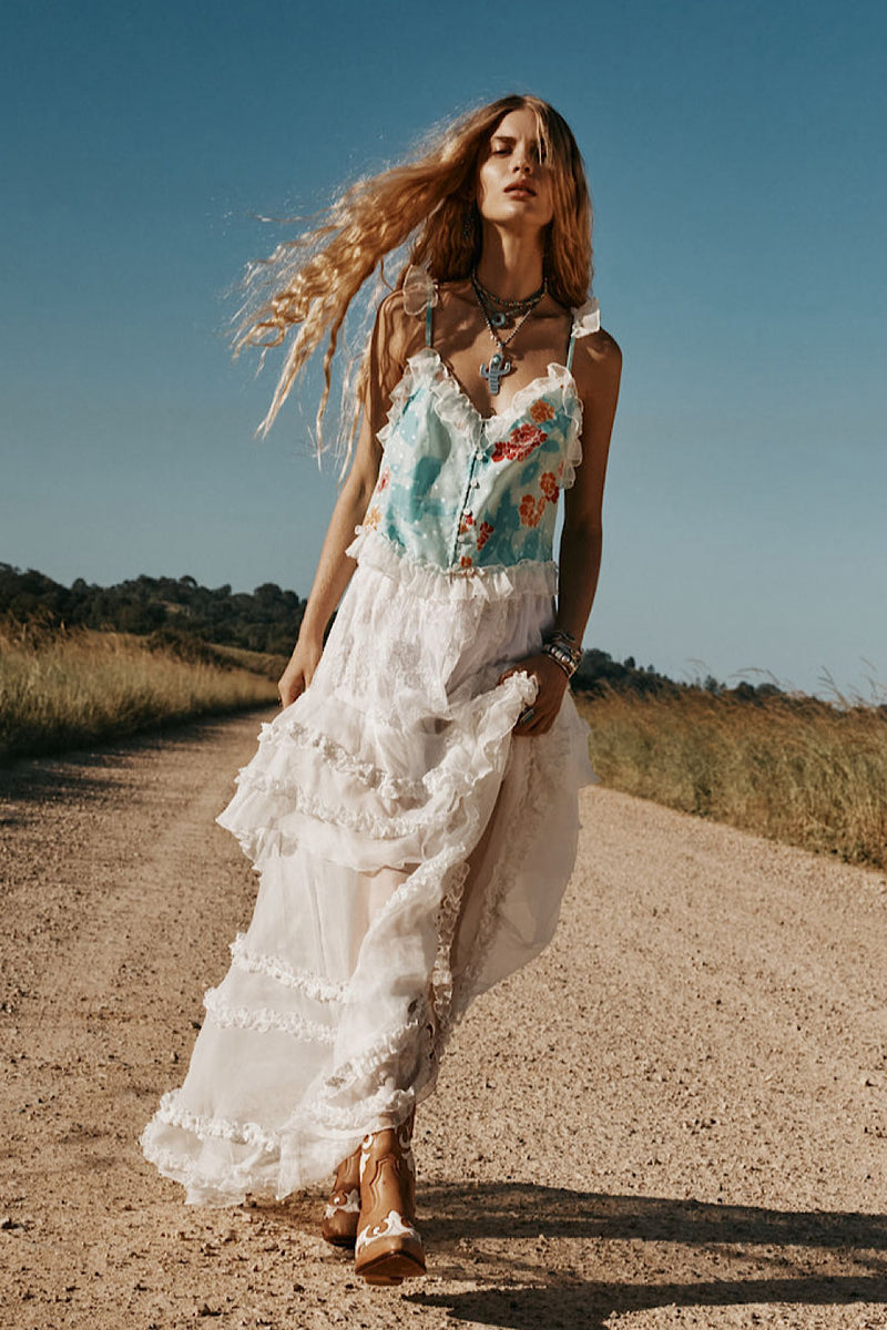 Blooming Day Silk + Lace Camisole
