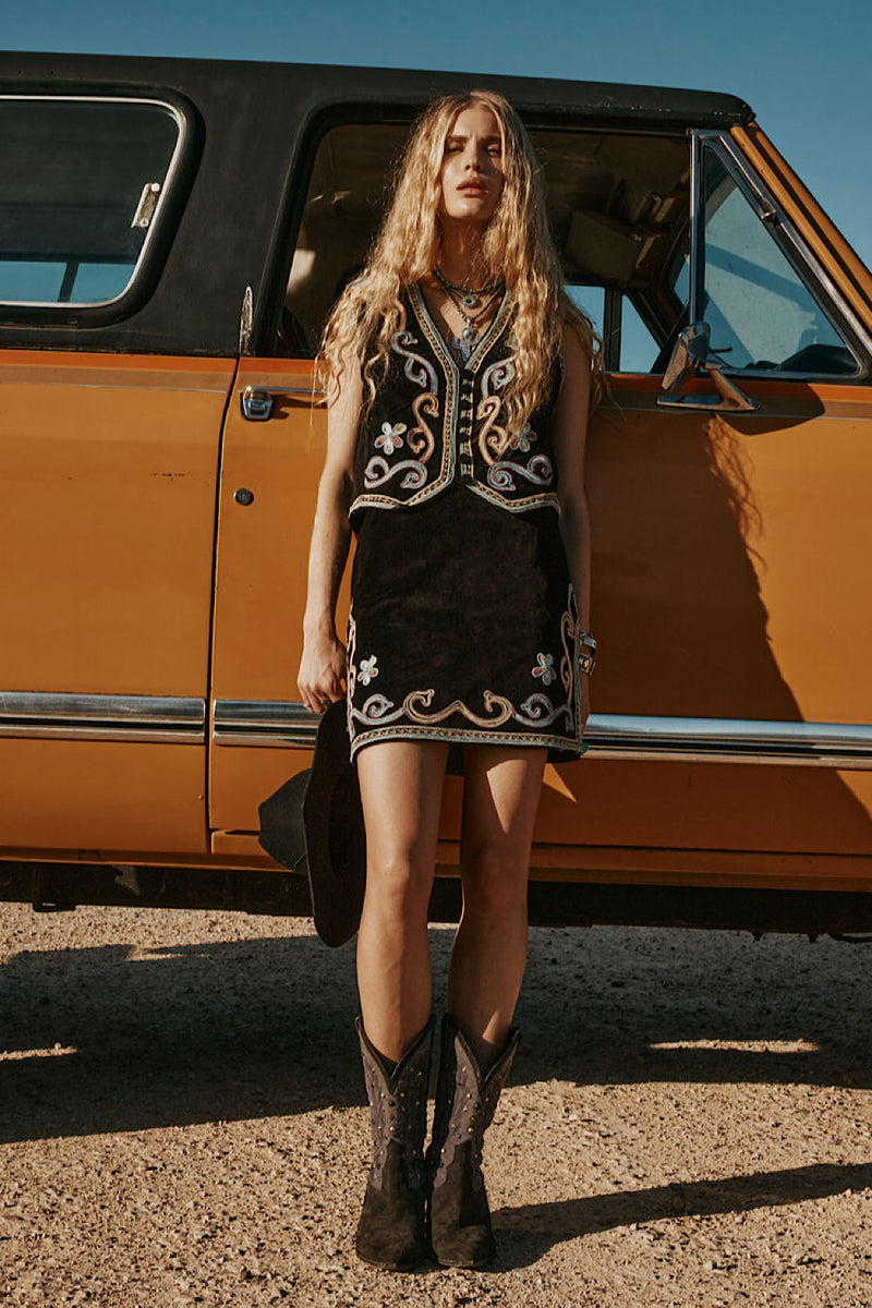 Ladies of the Canyon Embroidered Vest