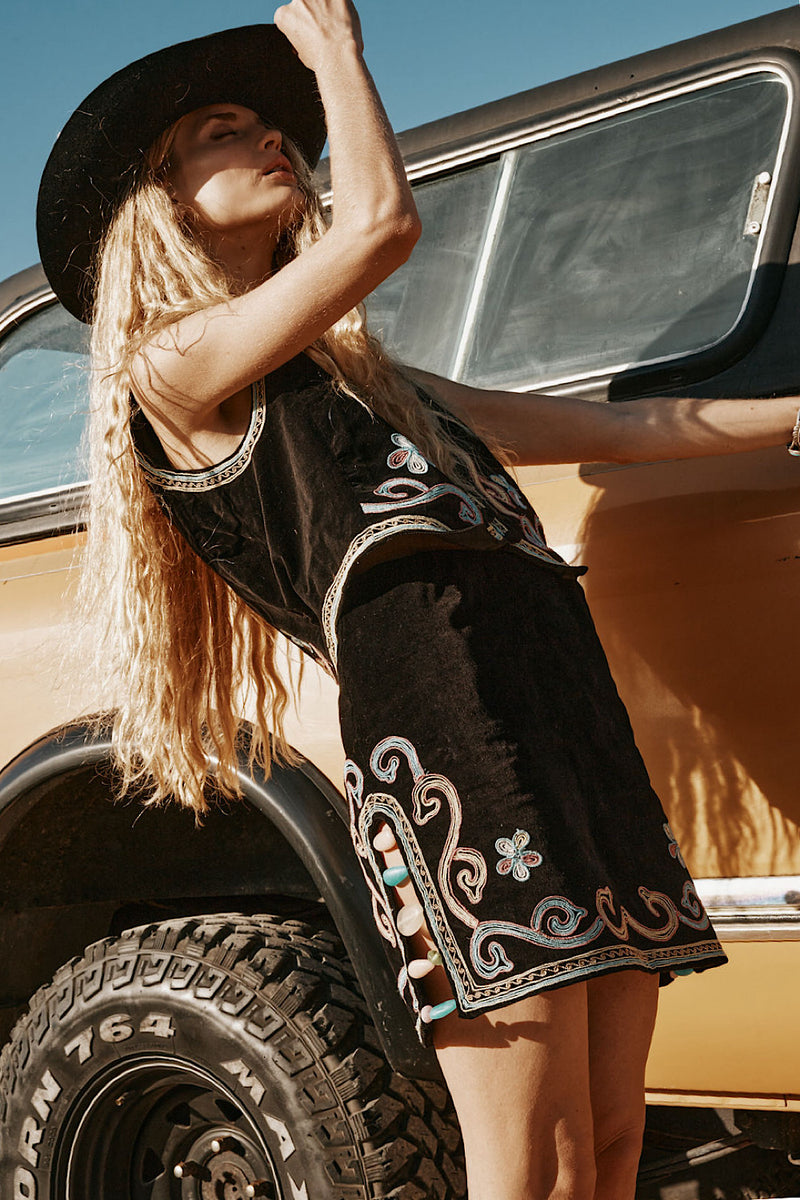 Ladies of the Canyon Embroidered Skirt