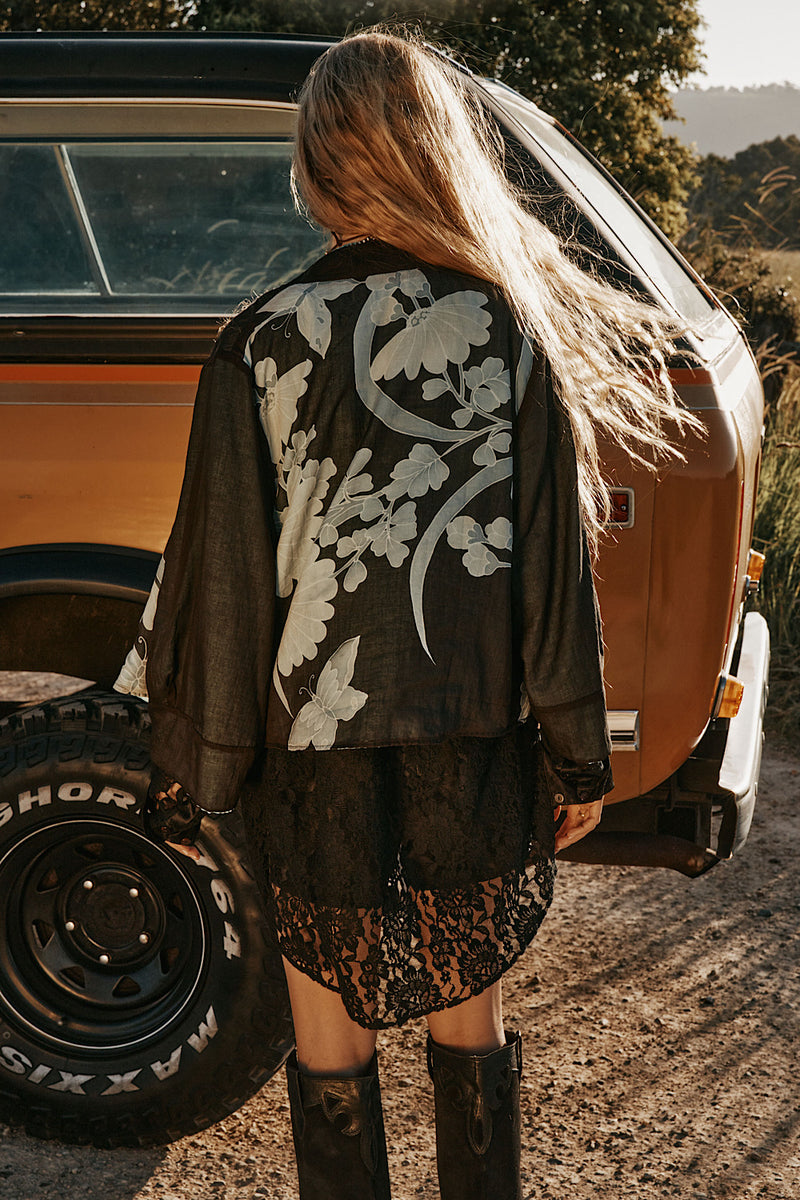 Die With A Smile Silk Satin + Lace Shirt
