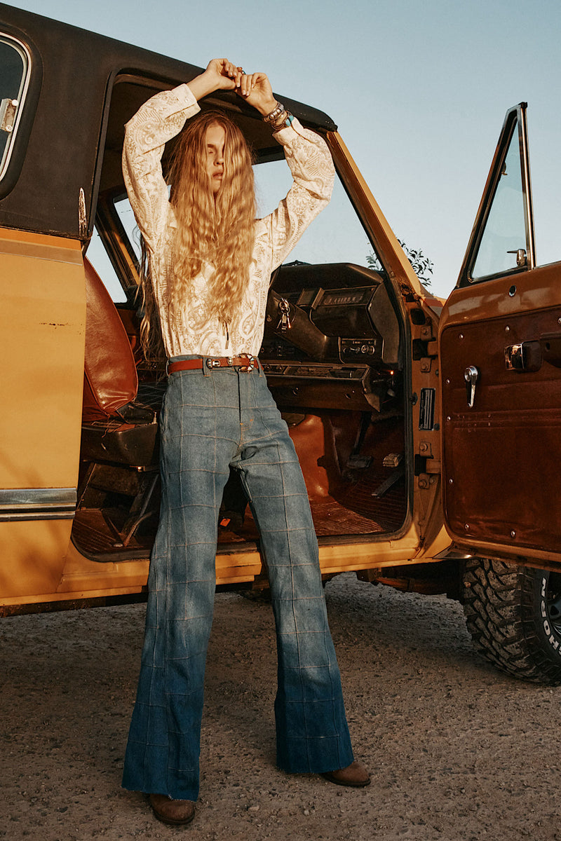 Sweet Virginia Paisley Lace Long Sleeve Shirt