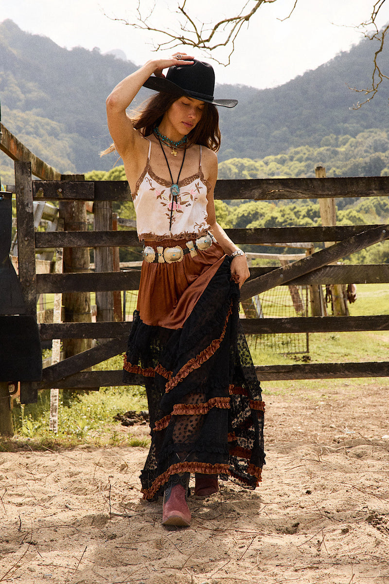 Rosemary Silk Embroidered Camisole